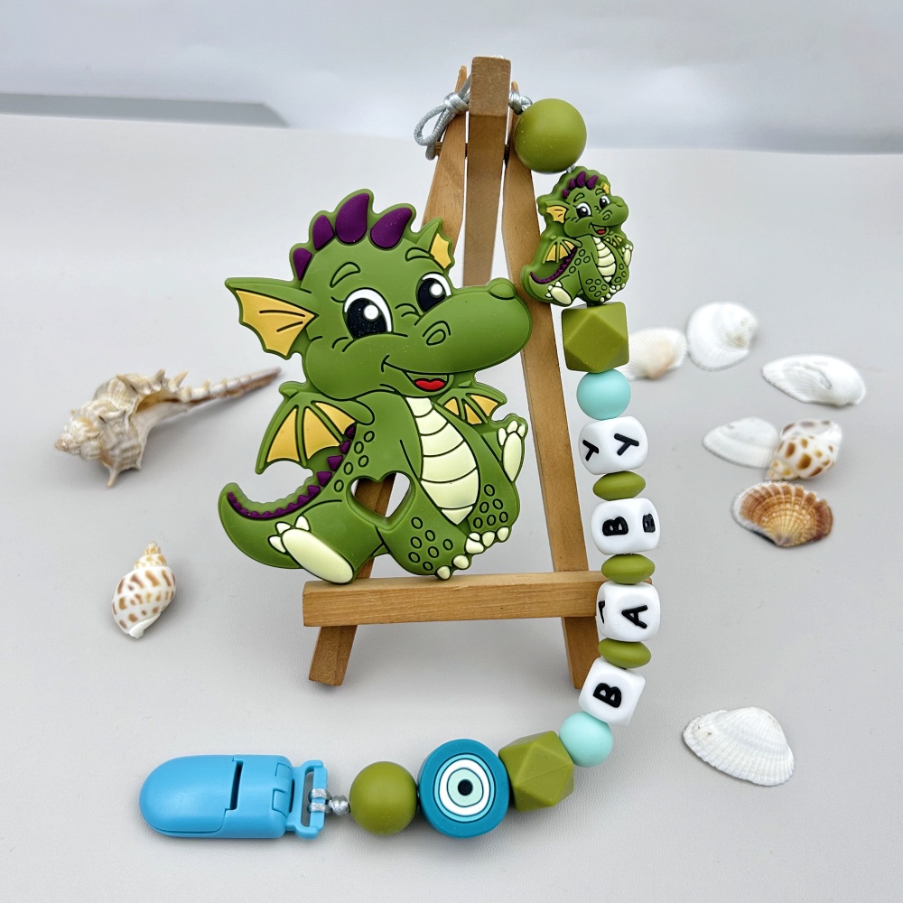 Baby Pacifier Clip - Personalizado inglês russo silicone carta nome