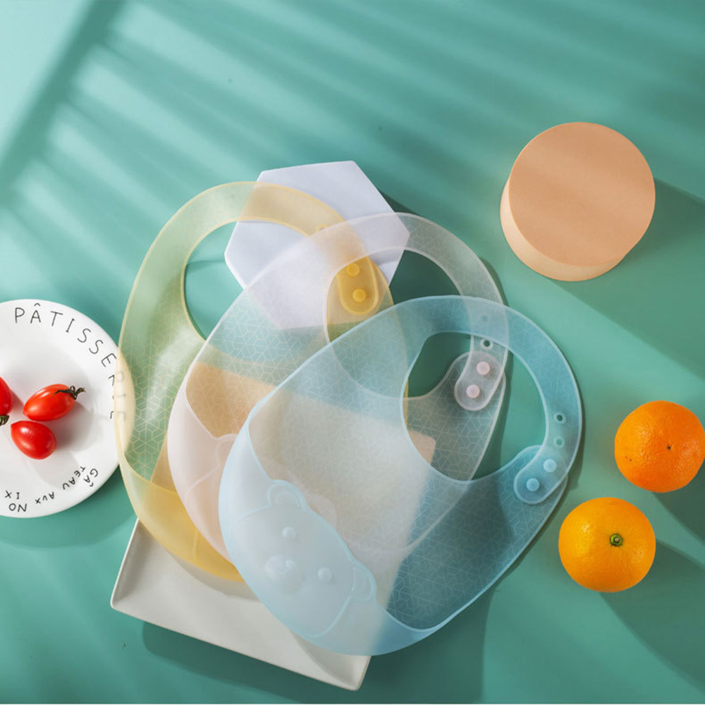 Silicone Baby Bibs - Babador para alimentação de bebê, babador