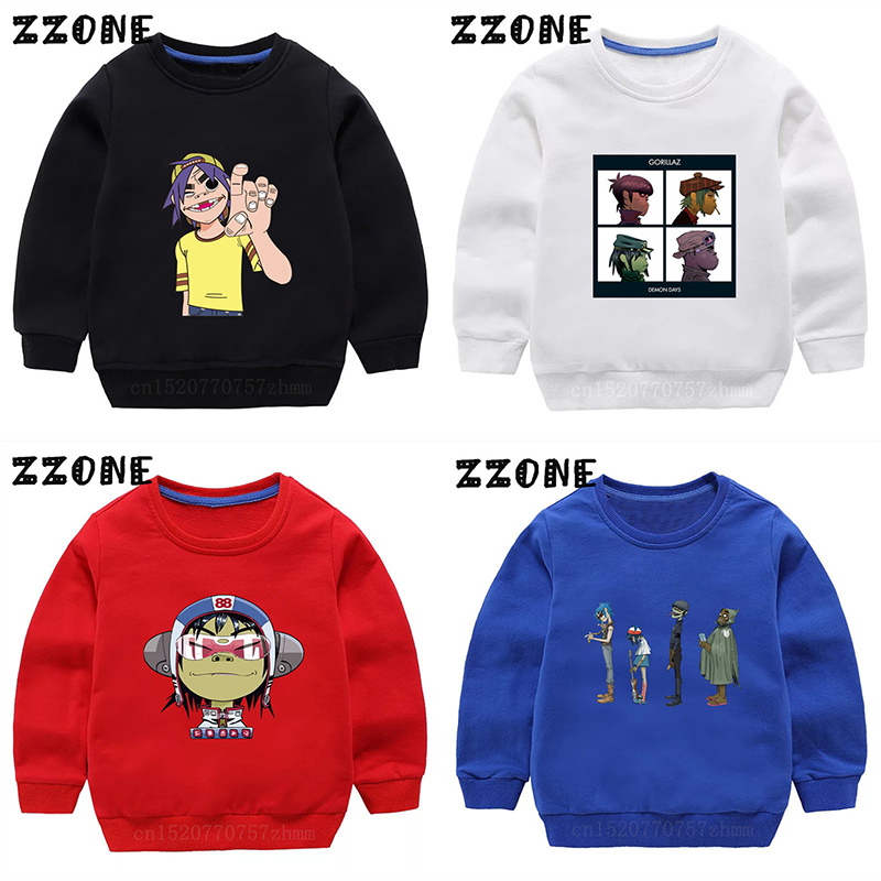 Baby Products Store - Venda quente crianças moletons gorillaz rock