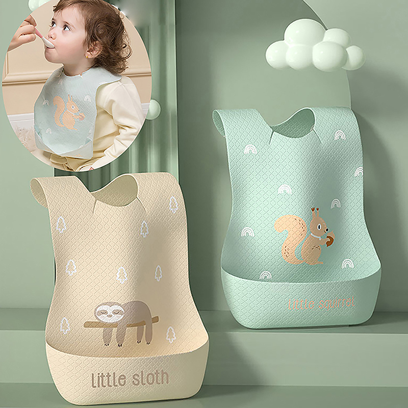 Silicone Baby Bibs - Babador ajustável à prova d'água do