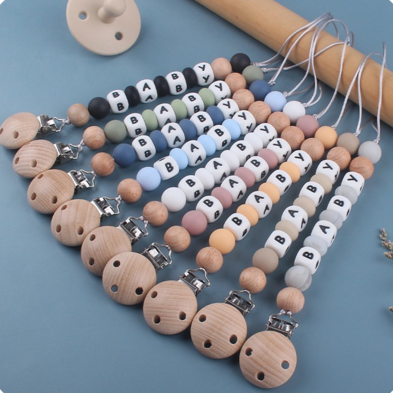 Baby Teethers - Suporte manequim clipe nome personalização silicone