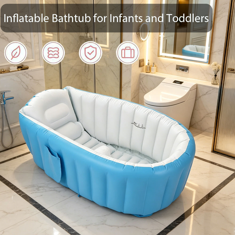 Baby Bath Tub Foldable - Banheira Inflável para Bebês com Bomba