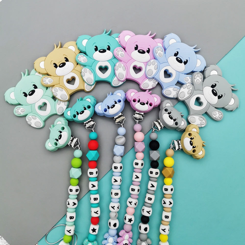 Personalizado inglês russo sil - Baby Pacifier Clip avaliação e preço