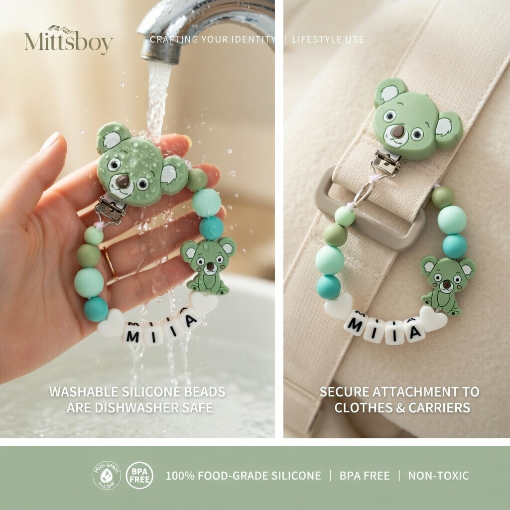 Prendedor de Chupeta de Silico - Baby Pacifier Clip avaliação e preço