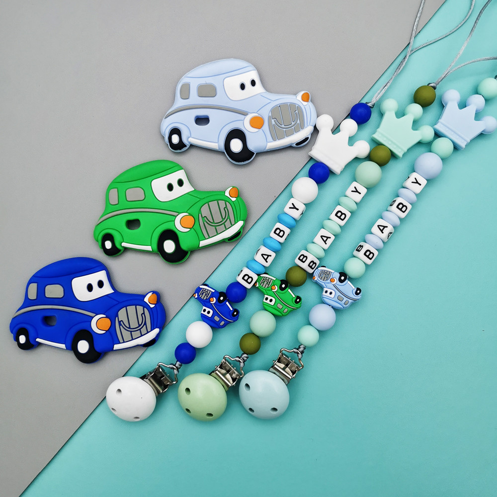 Personalizado inglês russo nom - Baby Pacifier Clip avaliação e preço