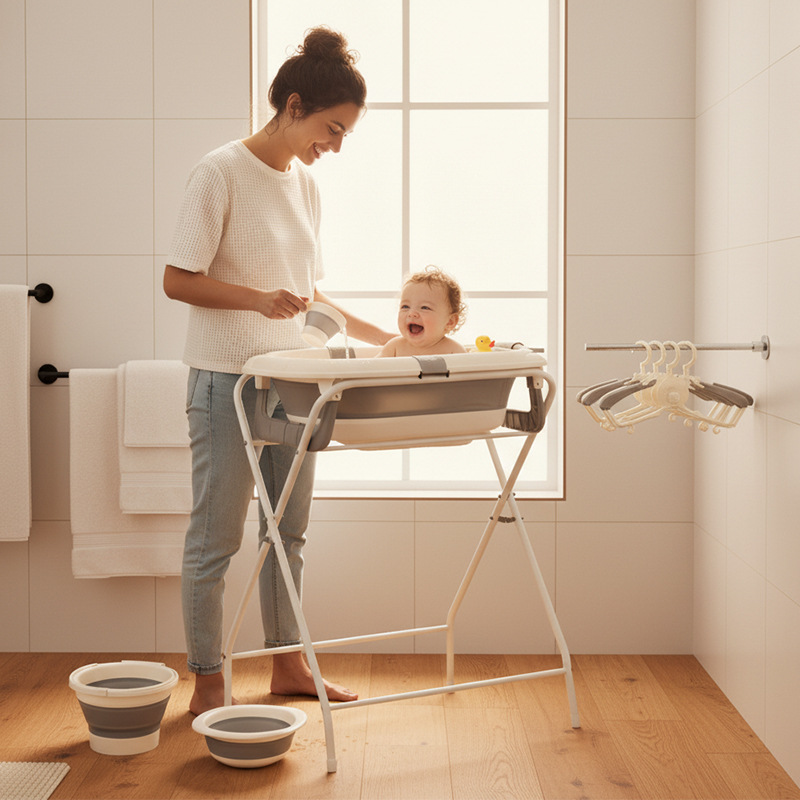 Conjunto de banho para bebê do - Baby Bath Tub Foldable avaliação e preço