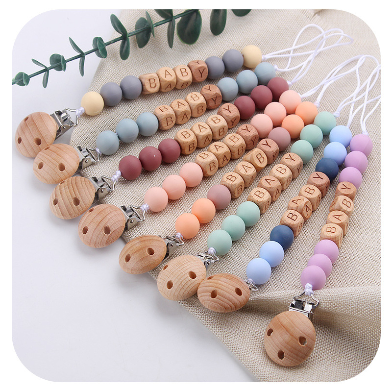 Novo bebê chupeta clipes nome  - Baby Pacifier Clip avaliação e preço