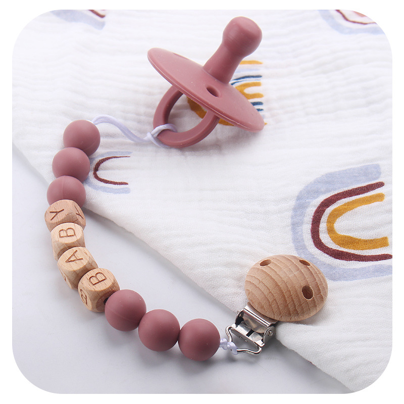 Novo bebê chupeta clipes nome  - Baby Pacifier Clip avaliação e preço